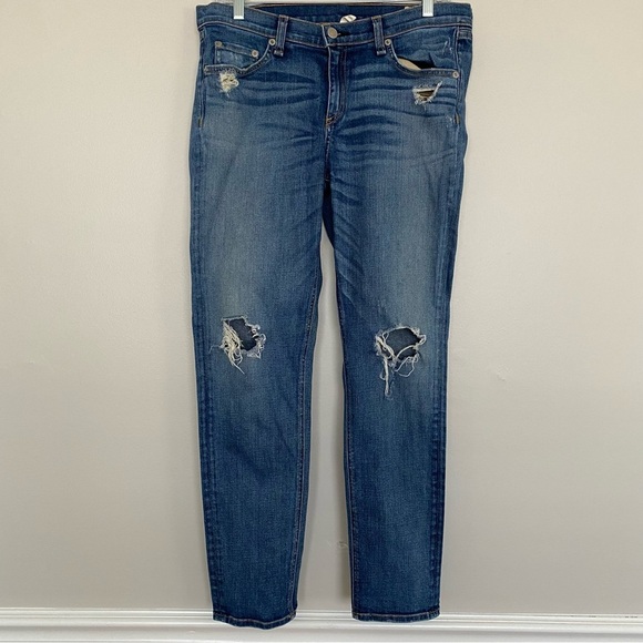 Rag & Bone Dash Distressed Denim Jeans Size 28 - Picture 3 of 16
